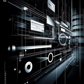 Waterfall Masque style, Midjourney V6.1: technical infrastructure blueprint schematics