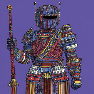 Tealoxide style, Midjourney V6.1: concept art character design of retropunk steam knight