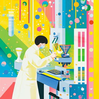 Microcosm Vaporium style, Midjourney V6.1: editorial illustration for popular scientific magazine cover