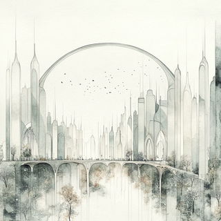 Splatterglyph style, Midjourney V6.1: megacity with futuristic bioarchitecture