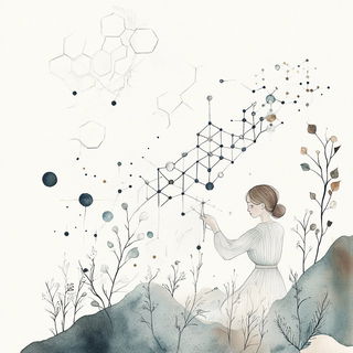 Splatterglyph style, Midjourney V6.1: editorial illustration for popular scientific magazine cover
