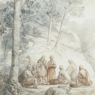 Splatterglyph style, Midjourney V6.1: classical 18th-century oil painting