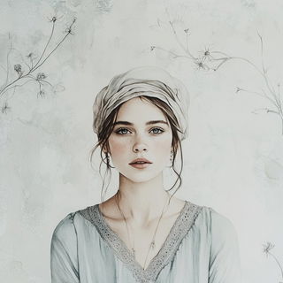 Splatterglyph style, Midjourney V6.1: photographic portrait of female protagonist
