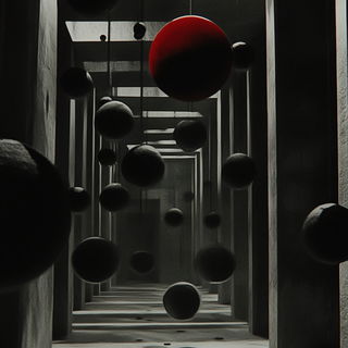 Contourmask style, Midjourney V6.1: abstract 3D render
