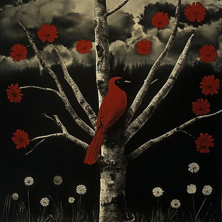 Contourmask style, Midjourney V6.1: traditional folk art