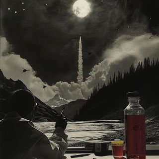 Contourmask style, Midjourney V6.1: editorial illustration for popular scientific magazine cover
