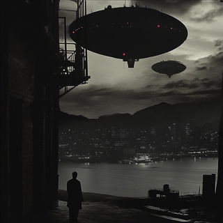 Contourmask style, Midjourney V6.1: cinematic shot from sci-fi movie