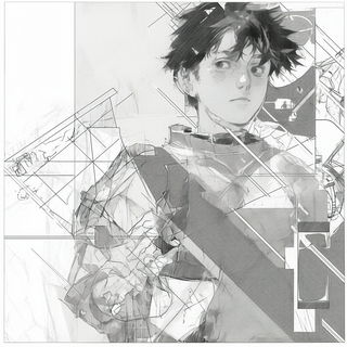 Chromacranial style, Midjourney V6.1: black-and-white manga comic strip