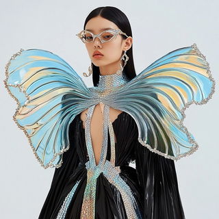 Gothicarnival style, Midjourney V6.1: haute-couture fashion outfit