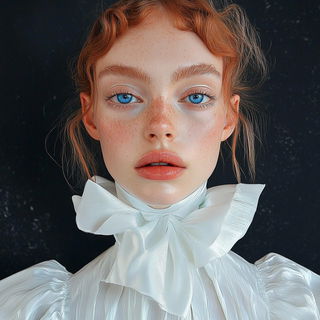 Gothicarnival style, Midjourney V6.1: photographic portrait of female protagonist