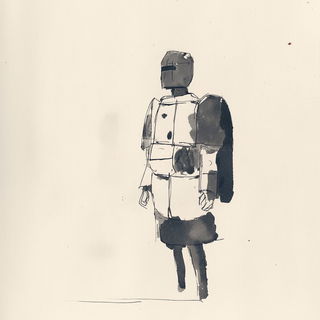 Rubblegarden style, Midjourney V6.1: concept art character design of retropunk steam knight