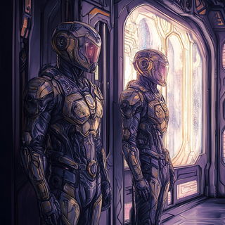 Stratacircle style, Midjourney V6.1: cinematic shot from sci-fi movie