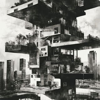 Asterion Observatory style, Midjourney V6.1: megacity with futuristic bioarchitecture