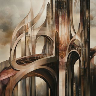 Operacel style, Midjourney V6.1: megacity with futuristic bioarchitecture