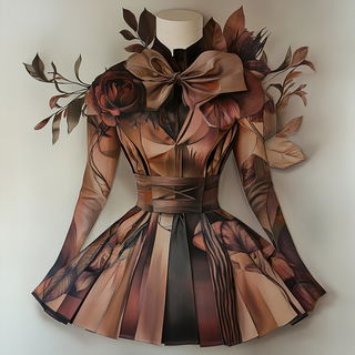 Operacel style, Midjourney V6.1: haute-couture fashion outfit