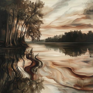Operacel style, Midjourney V6.1: realistic landscape photograph of quiet dawn