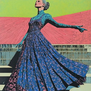 Washbound Wayfarers style, Midjourney V6.1: haute-couture fashion outfit