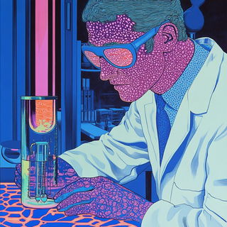 Washbound Wayfarers style, Midjourney V6.1: editorial illustration for popular scientific magazine cover