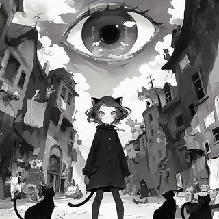 Fluoroglacialis style, Midjourney V6.1: black-and-white manga comic strip