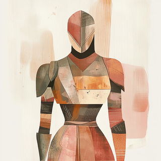 Heronstitch style, Midjourney V6.1: concept art character design of retropunk steam knight