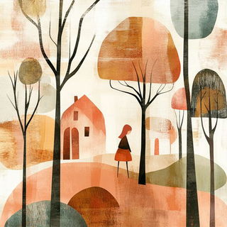 Heronstitch style, Midjourney V6.1: retro fairy-tale illustration