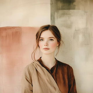 Heronstitch style, Midjourney V6.1: photographic portrait of female protagonist