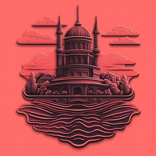 Vatcurrent style, Midjourney V6.1: bold minimalist logo design for Istanbul city municipal services