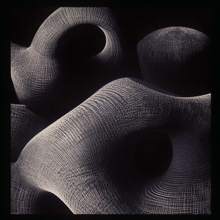 Blackfire Enamel Grid style, Midjourney V6.1: abstract 3D render