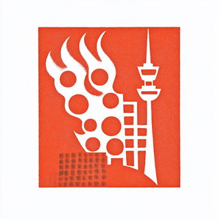 Blackfire Enamel Grid style, Midjourney V6.1: bold minimalist logo design for Istanbul city municipal services