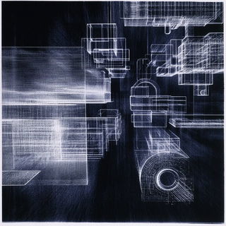 Blackfire Enamel Grid style, Midjourney V6.1: technical infrastructure blueprint schematics