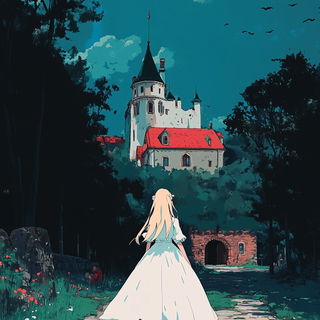 Gutterweft style, Midjourney V6.1: retro fairy-tale illustration