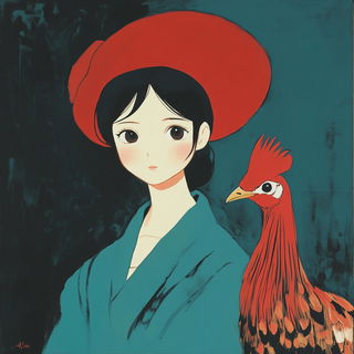 Gutterweft style, Midjourney V6.1: traditional folk art