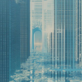 Harbor of White Arches style, Midjourney V6.1: megacity with futuristic bioarchitecture