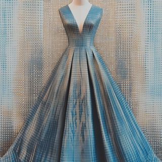 Harbor of White Arches style, Midjourney V6.1: haute-couture fashion outfit