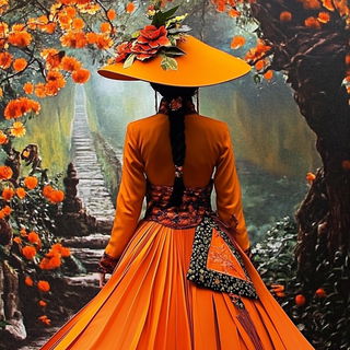 Ceramythic style, Midjourney V6.1: haute-couture fashion outfit