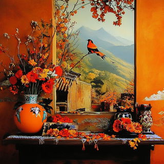 Ceramythic style, Midjourney V6.1: traditional folk art