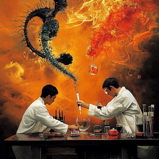 Ceramythic style, Midjourney V6.1: editorial illustration for popular scientific magazine cover