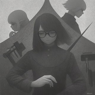 Orange Sirocco style, Midjourney V6.1: black-and-white manga comic strip