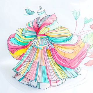 Anvilcurl style, Midjourney V6.1: haute-couture fashion outfit