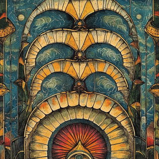 Luminook style, Midjourney V6.1: creative pattern composition