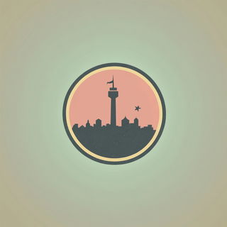 Sunsurge Jive style, Midjourney V6.1: bold minimalist logo design for Istanbul city municipal services