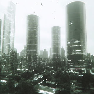 Meteoric Ink Foundry style, Midjourney V6.1: megacity with futuristic bioarchitecture
