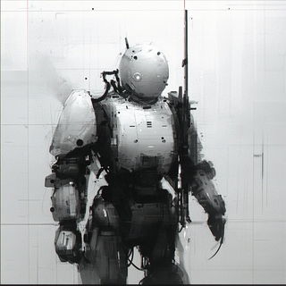 Meteoric Ink Foundry style, Midjourney V6.1: concept art character design of retropunk steam knight