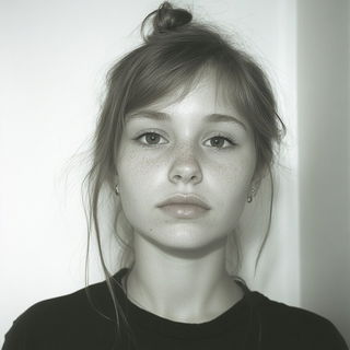 Meteoric Ink Foundry style, Midjourney V6.1: photographic portrait of female protagonist