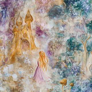 Sporehalo style, Midjourney V6.1: retro fairy-tale illustration