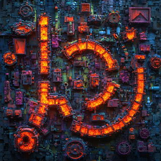 Contourstitch style, Midjourney V6.1: typographic composition with large letters