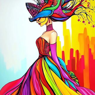 Mosaic Stagecraft style, Midjourney V6.1: haute-couture fashion outfit