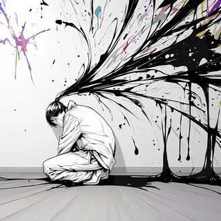 Mosaic Stagecraft style, Midjourney V6.1: black-and-white manga comic strip