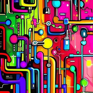Mosaic Stagecraft style, Midjourney V6.1: technical infrastructure blueprint schematics