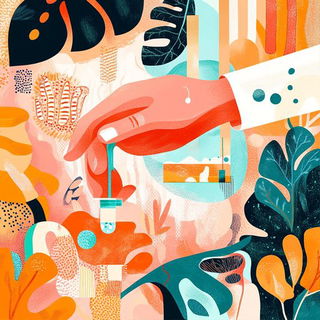 Portal Fibers style, Midjourney V6.1: editorial illustration for popular scientific magazine cover